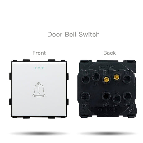  Wall Light Switches Glass Panel Parts White USB Sockets Function Parts  DIY EU CAT5 TV Sockets Power Outlet Parts