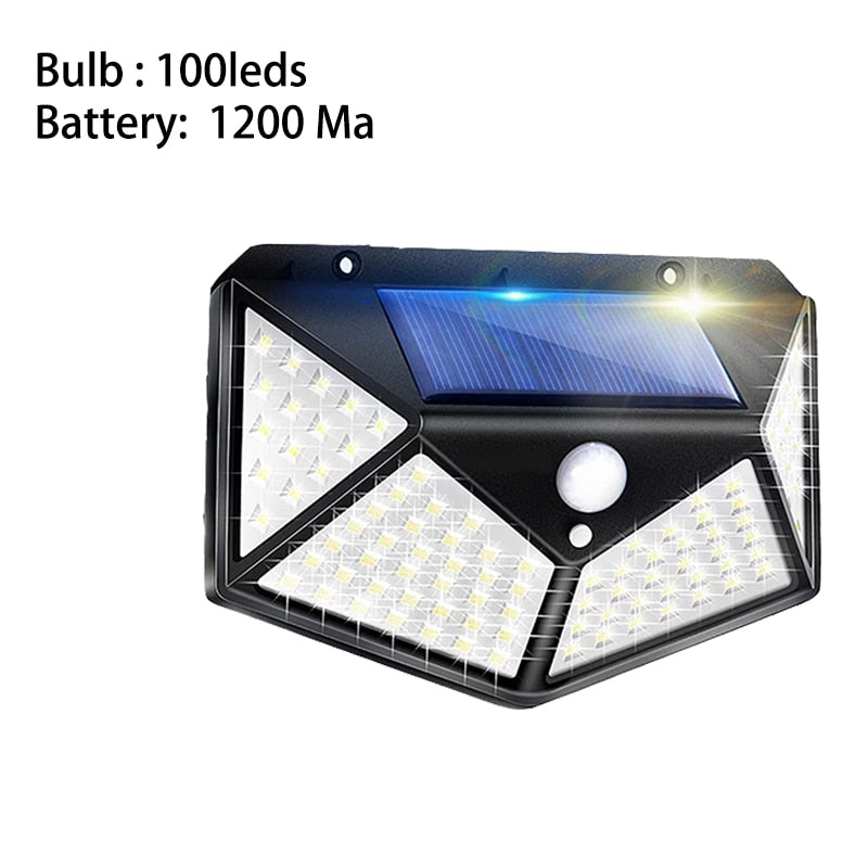 Outdoor Solar Lights Waterproof LED Lamp Lights Wall Street Lamp With Motion Sensor 10000 Lumens Sunlight for Garden Yard