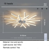 New Nordic Ceiling Fan Living Room Led Invisible Fan Lamp Ceiling Bedroom Fan Remote Control Reversible Blades Fans 110V 220V