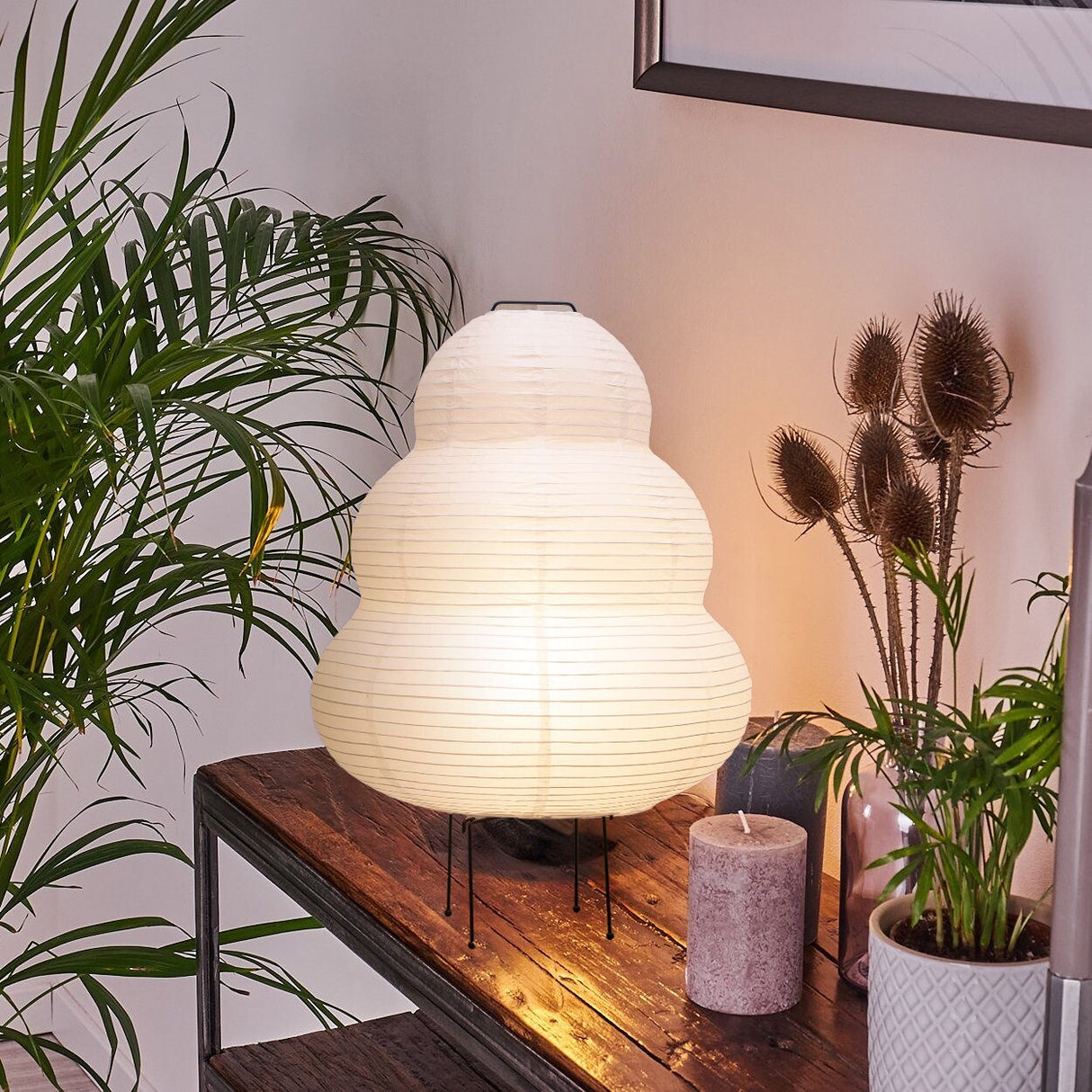 Japanese Design Table Lamp Akari Wabi-sabi Desk Lights Rice Paper Standing Lamp Dimmable Eye-Protection Bedside Lamp Home Decor