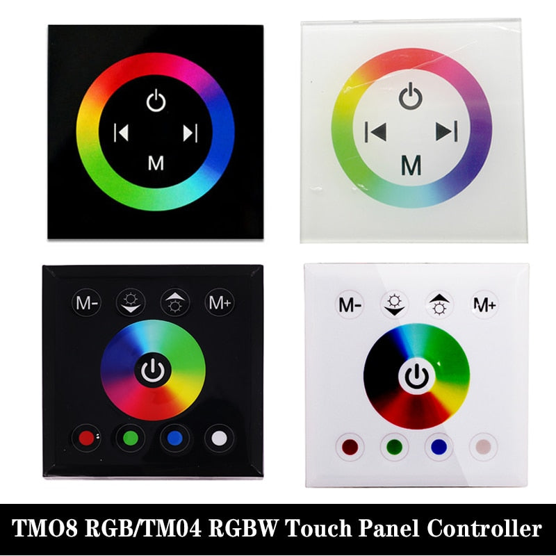 RGB/RGBW wall mounted Touch Panel Controller glass panel dimmer switch Controller DC12V-24V