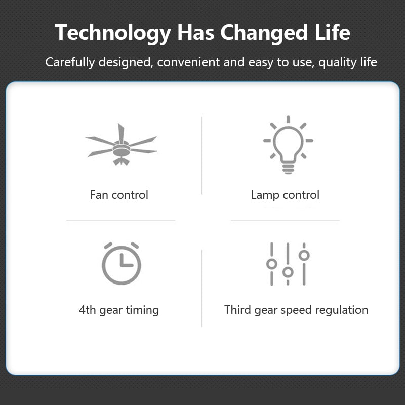 CoRui Smart Universal Ceiling Fan Lamp Remote Controller Kit Remote Adjust Speed Light Remote Control Switch Smart Accessories