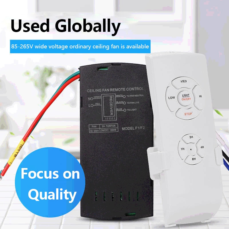 CoRui Smart Universal Ceiling Fan Lamp Remote Controller Kit Remote Adjust Speed Light Remote Control Switch Smart Accessories