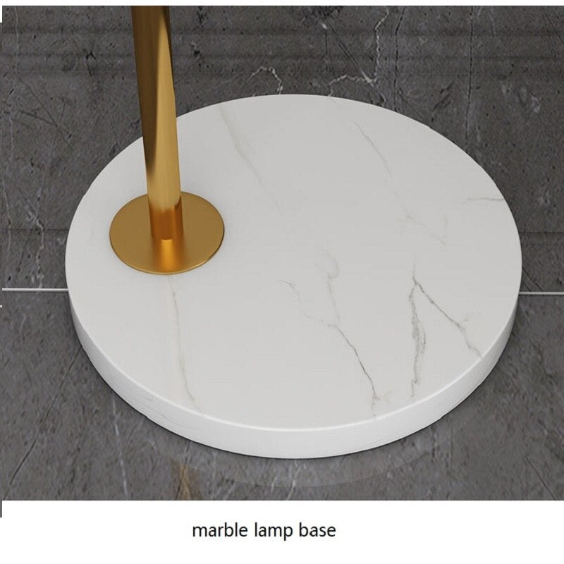 INS Fabric Floor Lamp with Table Nordic Pleated Standing Light for Living Room Sofa Bedroom Study Marble Vertical Desk Lamps
