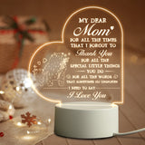 Mom Birthday and Mother Day Novelty Present Bedroom Night Light Decoration Lamp Thanksgiving Gift for Mommy