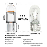 10x 2021 Newest W5W Led T10 Car Light COB Glass 6000K White Auto Automobiles License Plate Lamp Dome Read DRL Bulb Style 12V