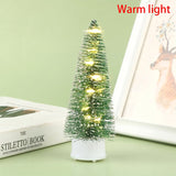 1Pc Cute Mini LED Christmas Tree Lamp Night Light Colorful LED Fiber Optic Nightlight Kid Xmas Decoration Gift Luminous Light