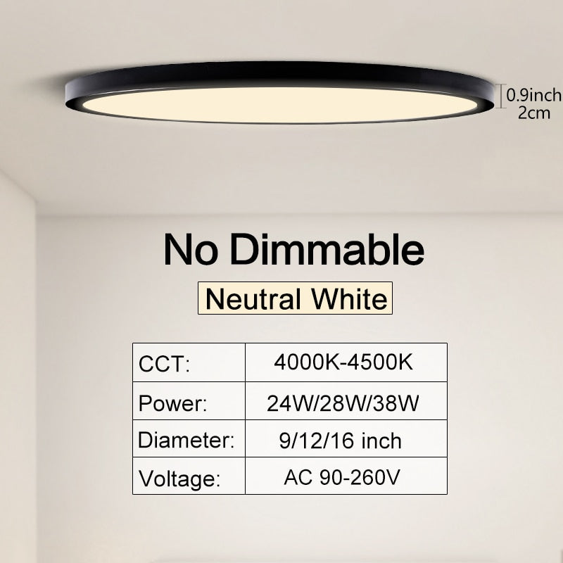 Ultra-thin Dimmable LED Ceiling Panel light Smart APP/Remote Control 0.9inch Ultra-thin Dimmable LED Ceiling Panel light Smart APP/Remote Control