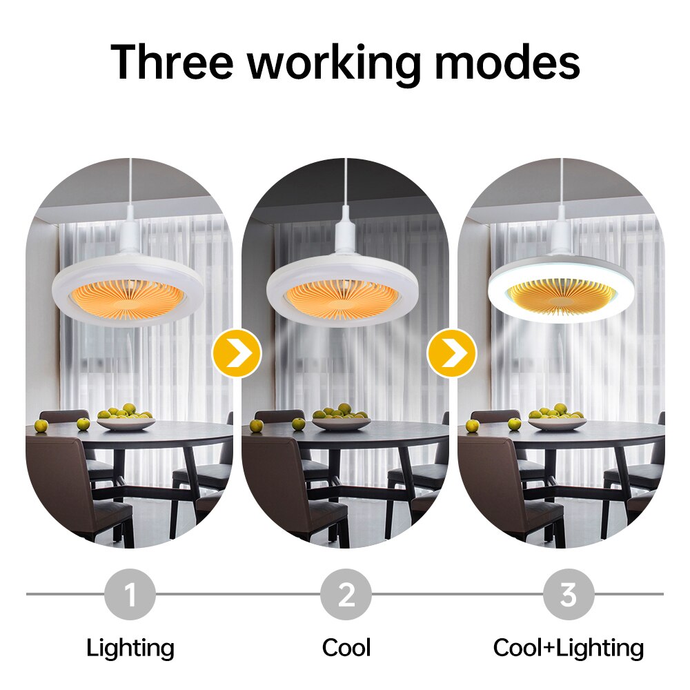 NEW LED Ceiling Fan Modern Lamp White Light 26cm for Bedroom Decoration Lighting Ceiling Fan with Lights Good Sleep AC85-265V