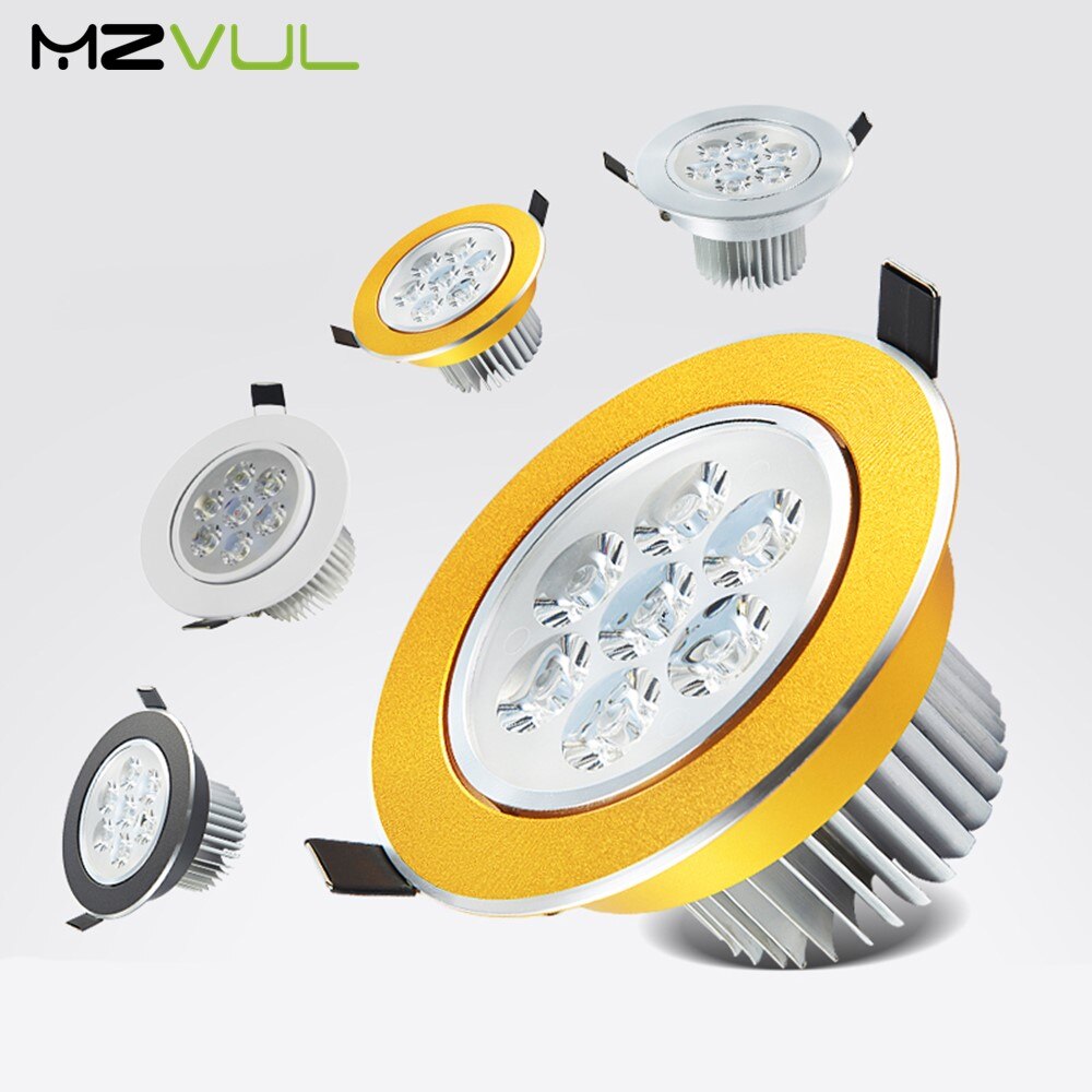 Silver/Black/White LED downlight Recessed led lamp 3w 5w 7w 12w  LED Ceiling Downlight Dimmable led Downlight LED Spot lights