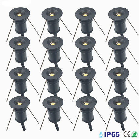 Silver Black White Shell 1W LED Mini Downlight Ceiling Spotlight Recessed Bedroom Home Spot Focus Light 12V Stair Cabinet Lamps