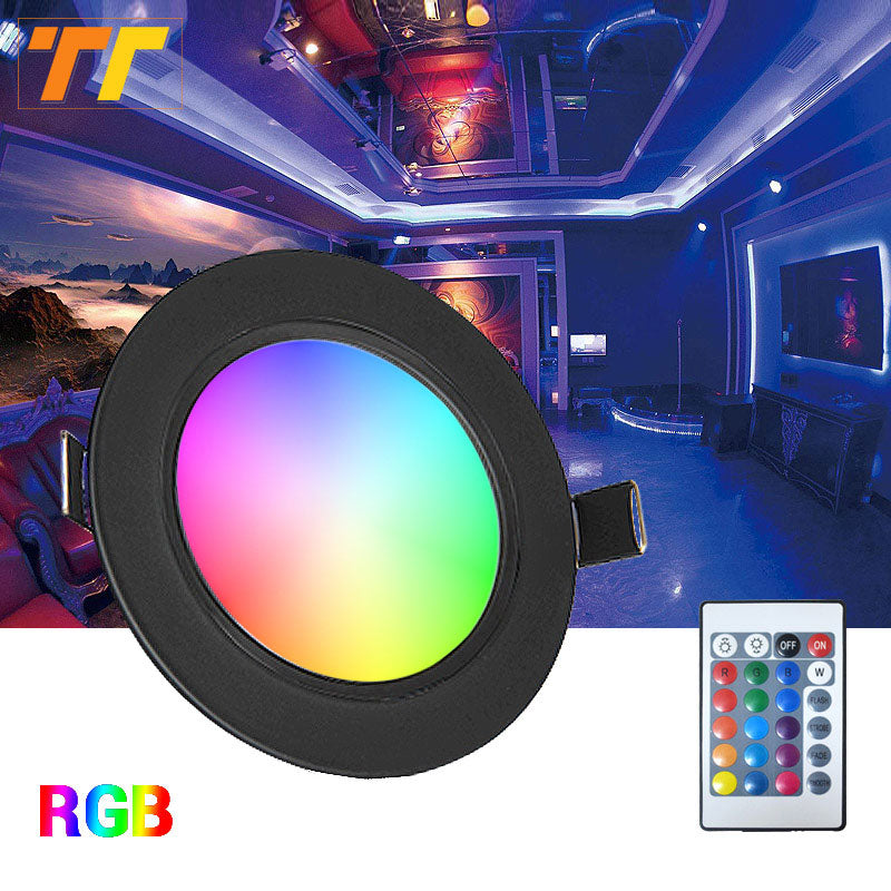 Smart LED RGB Downlight with Remote Control Ceiling Indoor Lights Dimming Round Spot Lamp 7W 9W Warm Cool Light Work Home