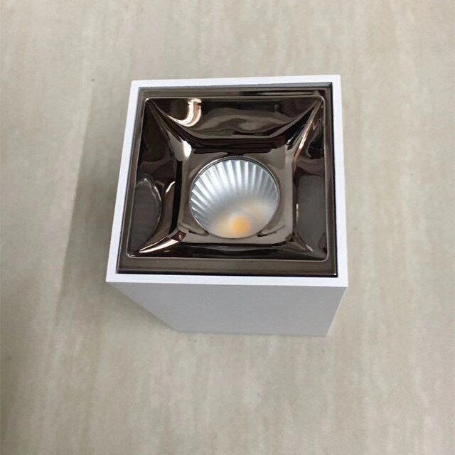 Square COB Ceiling LED Downlight  7W 9w 12W 15w  20W 24W 36w  Warm Day White Surface Mounted AC85-265V Dimmable