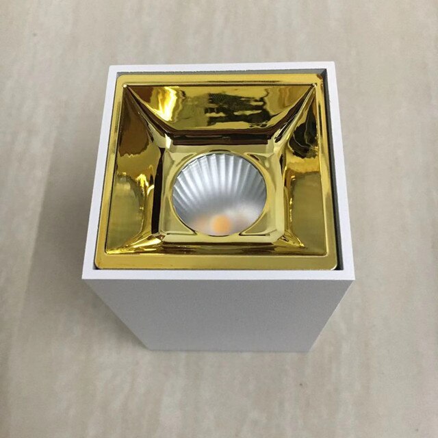 Square COB Ceiling LED Downlight  7W 9w 12W 15w  20W 24W 36w  Warm Day White Surface Mounted AC85-265V Dimmable