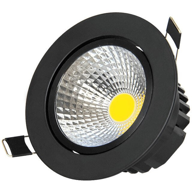Super Bright Recessed LED Dimmable Downlight COB 7W 12W 15W LED Spot Light LED Decoration Ceiling Lamp AC 220V For TV Background