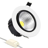 Super Bright Recessed LED Dimmable Downlight COB 7W 12W 15W LED Spot Light LED Decoration Ceiling Lamp AC 220V For TV Background