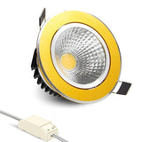 Super Bright Recessed LED Dimmable Downlight COB 7W 12W 15W LED Spot Light LED Decoration Ceiling Lamp AC 220V For TV Background