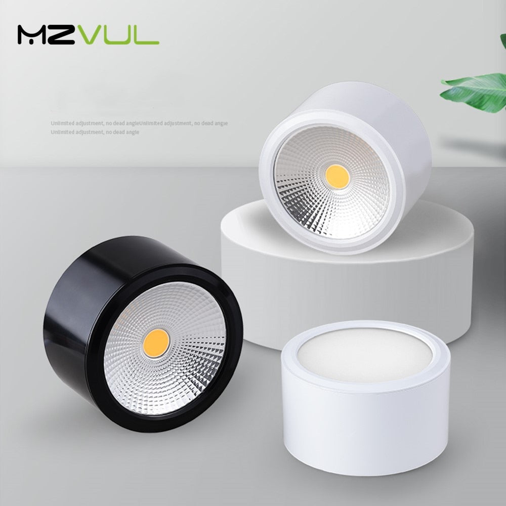 Surface Mounted 7W 10W LED downlight High Brightness Ceiling Lamps 5W cob led spot lights Ceiling Fixtures Lighting WHITE/Black