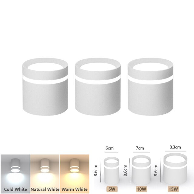 Surface Mounted Ceiling Downlight Lamp Spotlight 5/10/15w Cob Led Spot Lights Ceiling Fixtures Lighting For Bedroom Kitchen Home