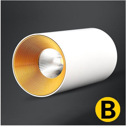 Surface Mounted Cylindrical LED COB Downlight Gold Reflector 7W 10W 15W 18W LED Ceiling Bulbs Lamp Spot Light LED Downlight