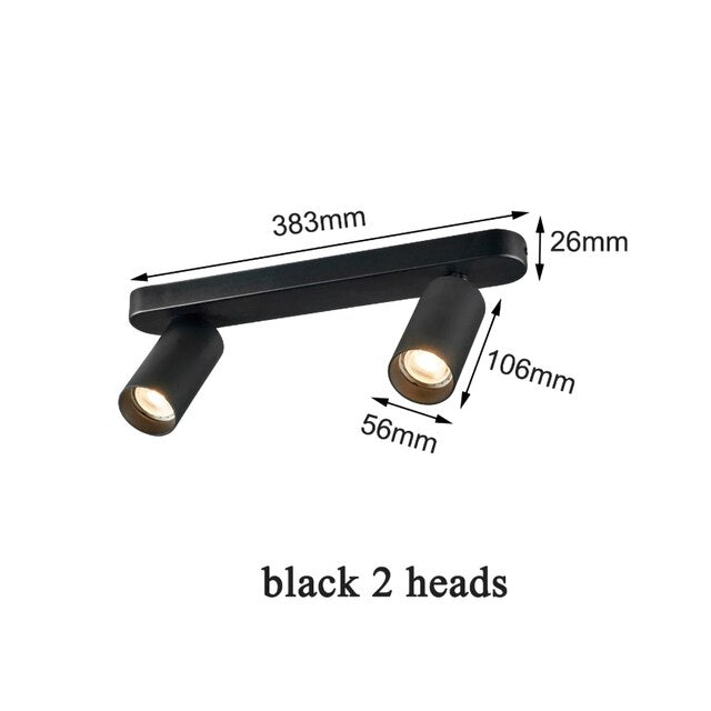 Surface Mounted Dimmable Ceiling Downlight 2x9W 2x12w AC85-265V GU10 Bulb Lamp COB LED Spot Light