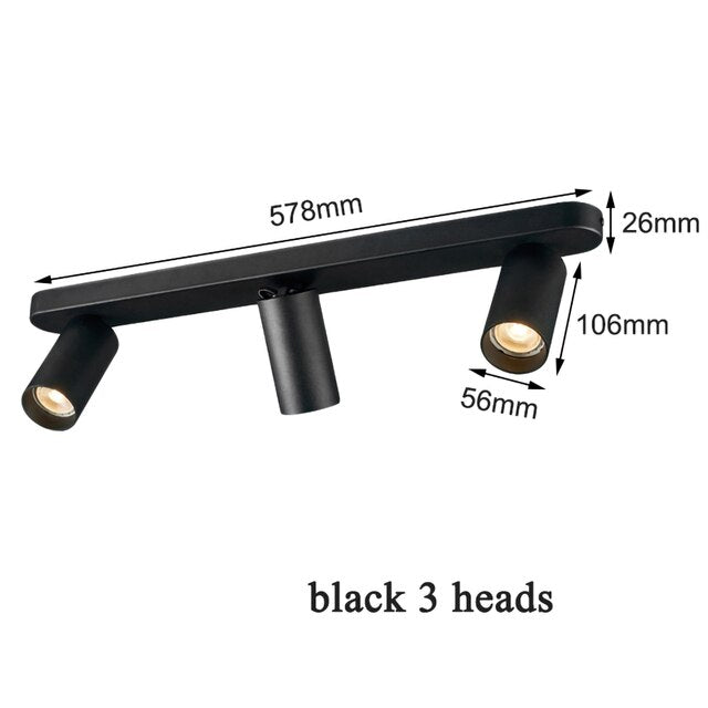 Surface Mounted Dimmable Ceiling Downlight 2x9W 2x12w AC85-265V GU10 Bulb Lamp COB LED Spot Light