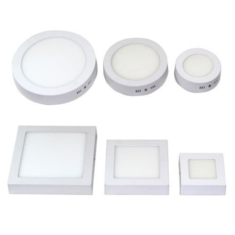 Surface Mounted LED Downlight 9W 15W 25W LED Panel Light No Cut Ceiling Indoor Lighting Lamp Kitchen Bathroom Light DHL Free