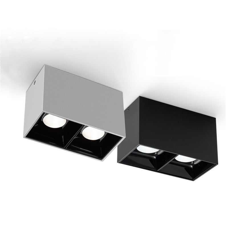 Surface Mounted Square LED Downlight COB 20W 24W Ceiling Lamp Spotlight 3000K 3500K 4000K 6000K For Home Decoration Lighting