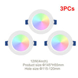 Tuya Wifi Zigbee 3.0 Smart LED Downlight 10W/12W RGB+CW Smart-life App Remote Control Lamp Indoor Spot Lighting For Alexa Google