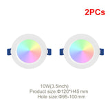 Tuya Wifi Zigbee 3.0 Smart LED Downlight 10W/12W RGB+CW Smart-life App Remote Control Lamp Indoor Spot Lighting For Alexa Google