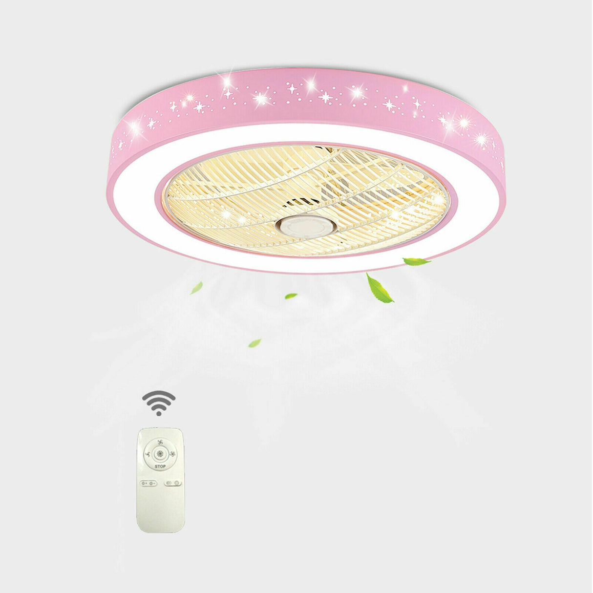 Dimmable Ceiling Fan Light 3 Speed Fan Lamp for Children Bedroom, Living Room