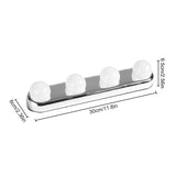 1Pc Portable 4 LED Bulbs Makeup Mirror Light Wall-mounted Battery Powered Dressing Table Vanity Lamp