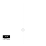 SEEDIQ Modern Led Wall Light Rotatable Black White Silver Wall Lamp AC85-265V Wall Sconce Light 100 120cm Long Wall Light