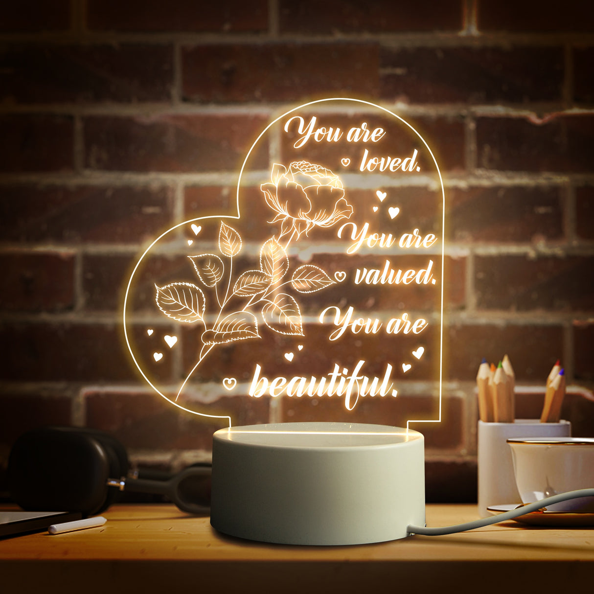 Mom Birthday and Mother Day Novelty Present Bedroom Night Light Decoration Lamp Thanksgiving Gift for Mommy