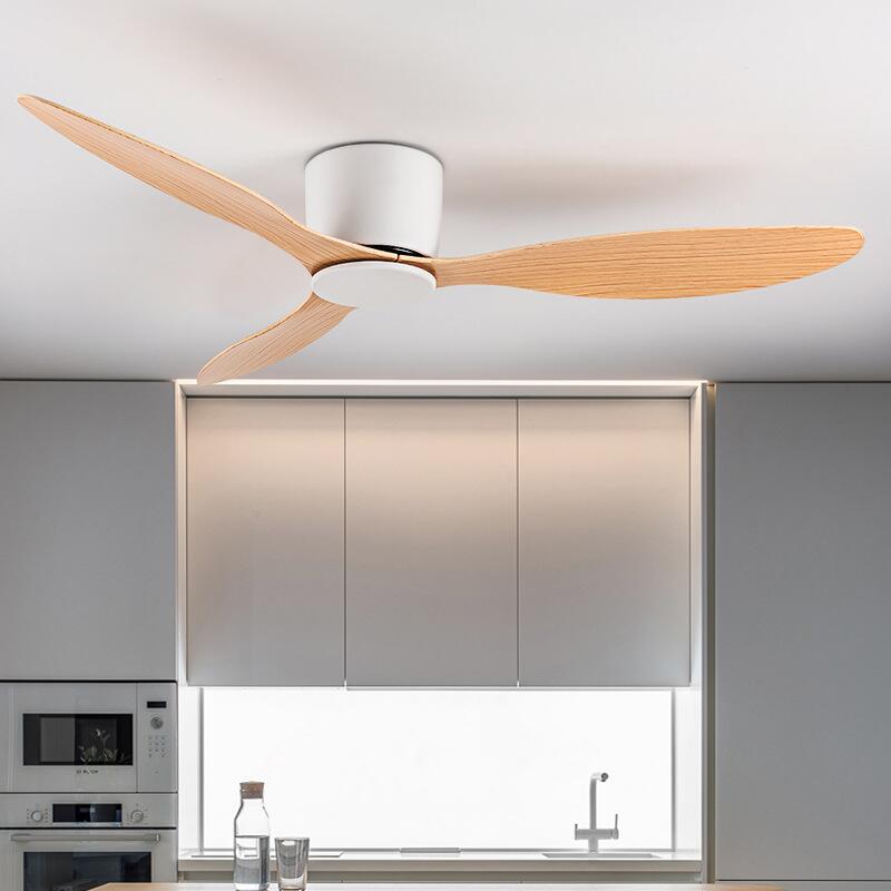 Modern Led Ceiling Fan Without Lights DC Motor 6 Speeds Timing Fans 20CM Low Floor Loft Remote Control Decorative Fan With Light