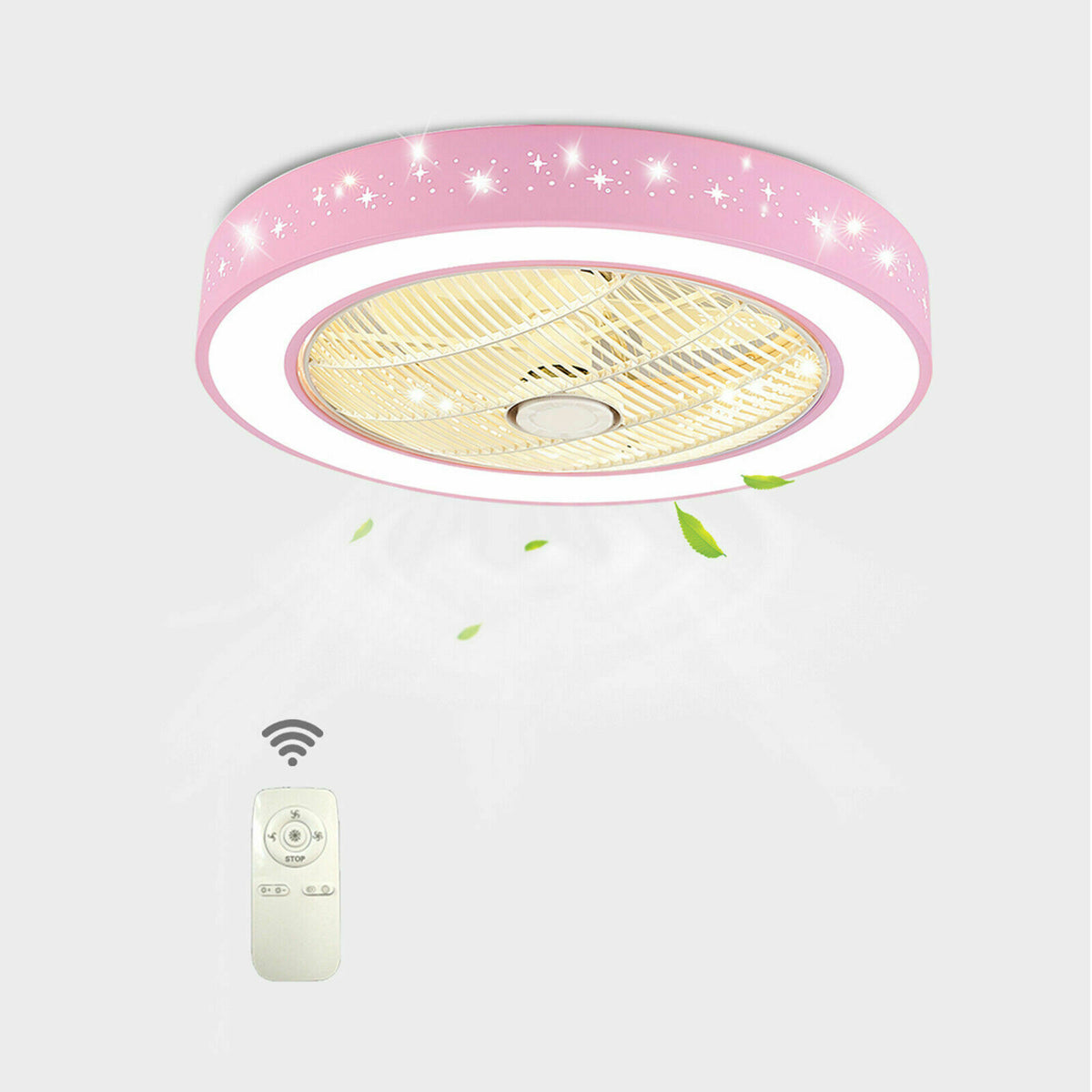 Dimmable Ceiling Fan Light 3 Speed Fan Lamp for Children Bedroom, Living Room