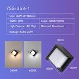 Outdoor Wall Light IP65 Waterproof Radar Sensor Aluminum For Porch Courtyard Patio Garden LED Lighting AC85-260V