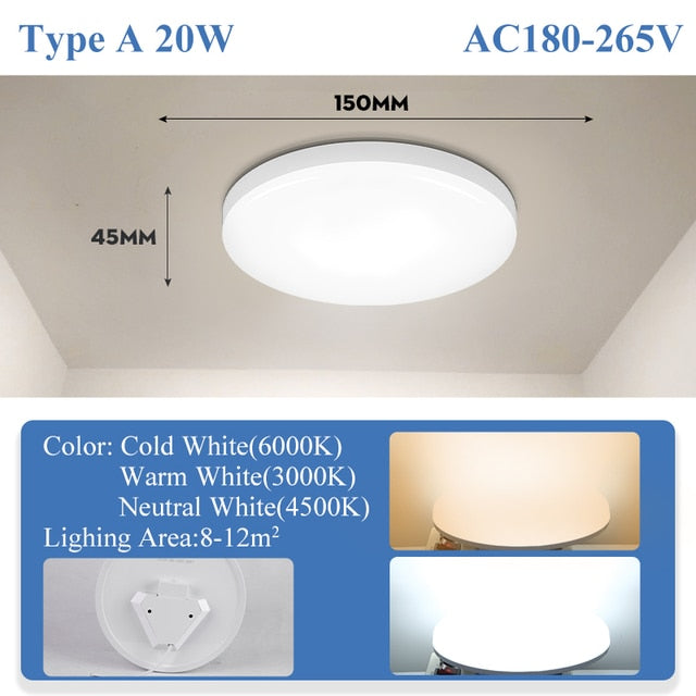 Ultra Thin Led Ceiling Lamp 18w 30w 50w Modern Panel Ceiling Lights For Living Room Bedroom Kitchen Indoor Lighting Warm White
