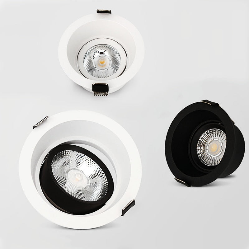 Ultra-thin anti-glare spotlight embedded householdLEDdimmable COB downlight AC85-260V 5W~18WLED ceiling spotlight clothing store