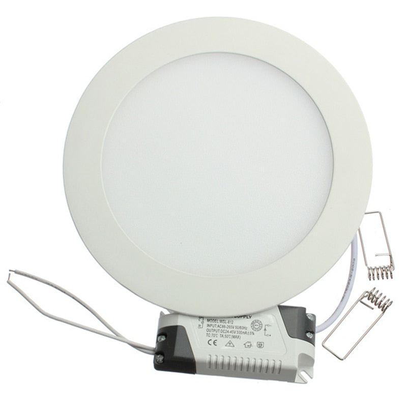 Ultra thin design 25W LED ceiling recessed grid downlight / round or square panel light 225mm, 1pc/lot free shipping