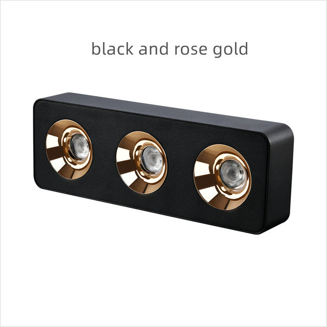 Ultra-thin surface mounted three-head spotlight led ceiling multi-head downlight home bedroom living room kitchen 27W 36W 45W