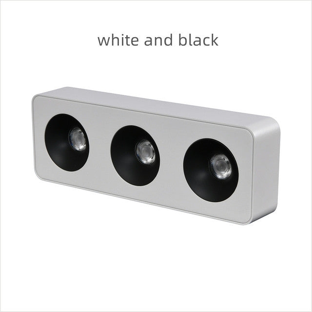 Ultra-thin surface mounted three-head spotlight led ceiling multi-head downlight home bedroom living room kitchen 27W 36W 45W