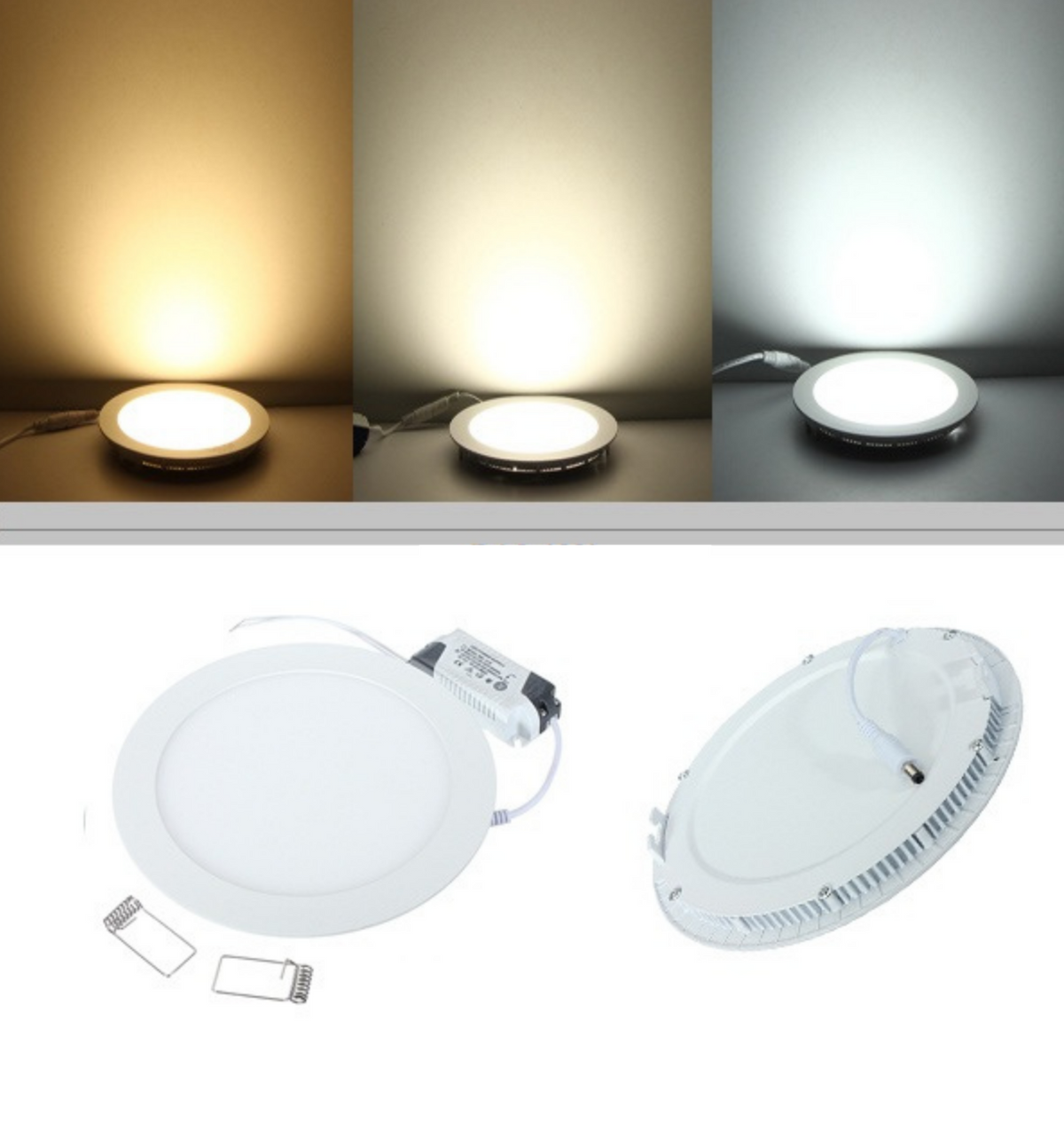 Ultra-thin design 24W LED ceiling recessed grid downlight / round panel light 300mm LED Downlight