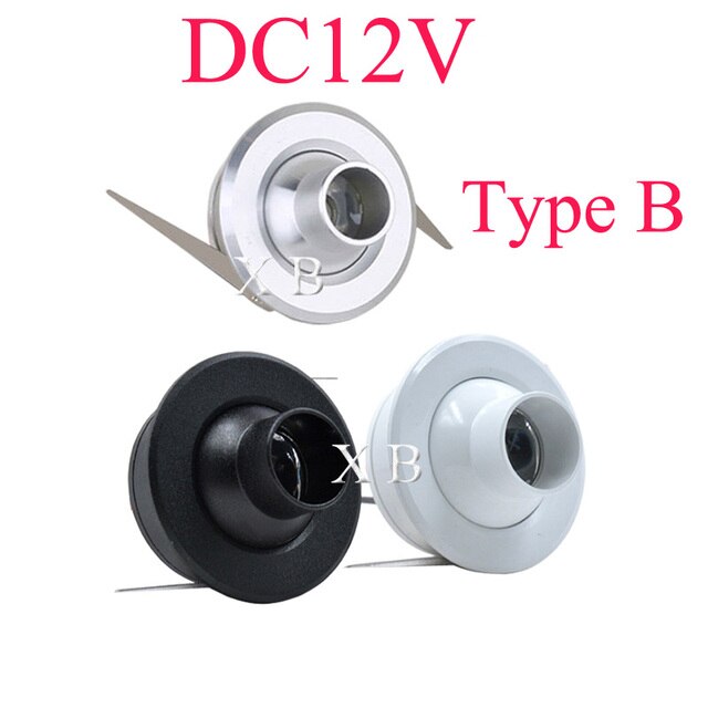 White 1W 3W led recessed cabinet mini spot light downlight DC12V jewelry show Include With Driver Ceiling light lamp AC85-265V