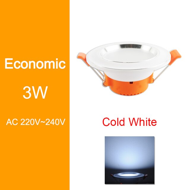 downlight 3W 5W 9W 12W 15W 18W led downlight Silver White Ultra Thin Aluminum AC110V 220V 240V Round Recessed LED Spot Lighting