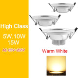 downlight 3W 5W 9W 12W 15W 18W led downlight Silver White Ultra Thin Aluminum AC110V 220V 240V Round Recessed LED Spot Lighting
