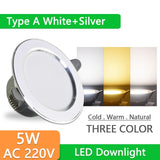 led downlight 3W 5W 9W 12W 15W 18W downlight gold Silver White Ultra Thin Aluminum AC220V 240V Round Recessed LED Spot Lighting