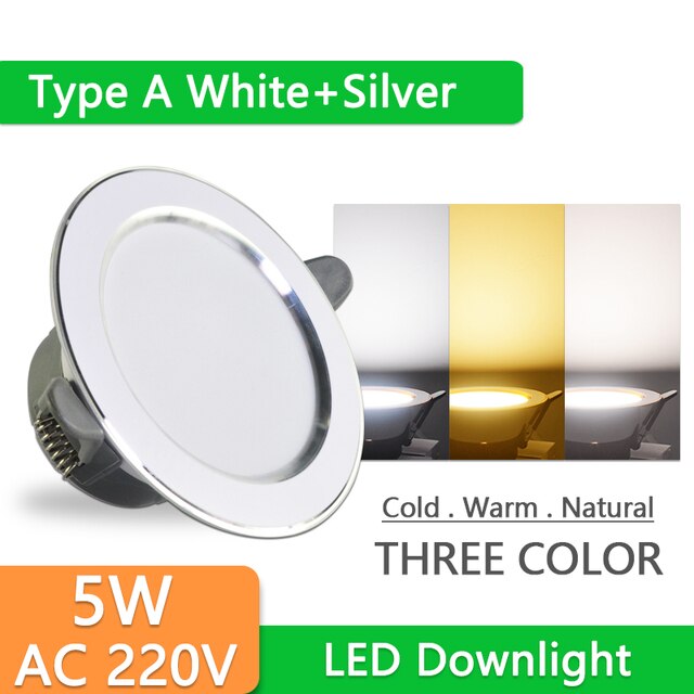 led downlight 3W 5W 9W 12W 15W 18W downlight gold Silver White Ultra Thin Aluminum AC220V 240V Round Recessed LED Spot Lighting