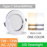 led downlight 3W 5W 9W 12W 15W 18W downlight gold Silver White Ultra Thin Aluminum AC220V 240V Round Recessed LED Spot Lighting