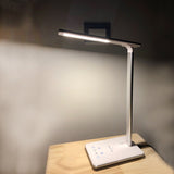 New LED Desk Lamp Table Lamp Folding 4 Light Color Temperature Book Light with Wireless Desktop Charger USB Output Bottom Foam